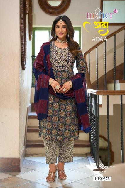 Meher adaa 3pcs designer kurtis wholesaler